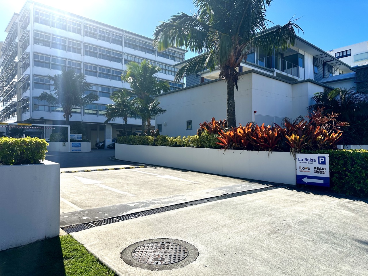 Parking entrance